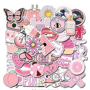 3/$30 VSCO Sticker Pack 25 Pink